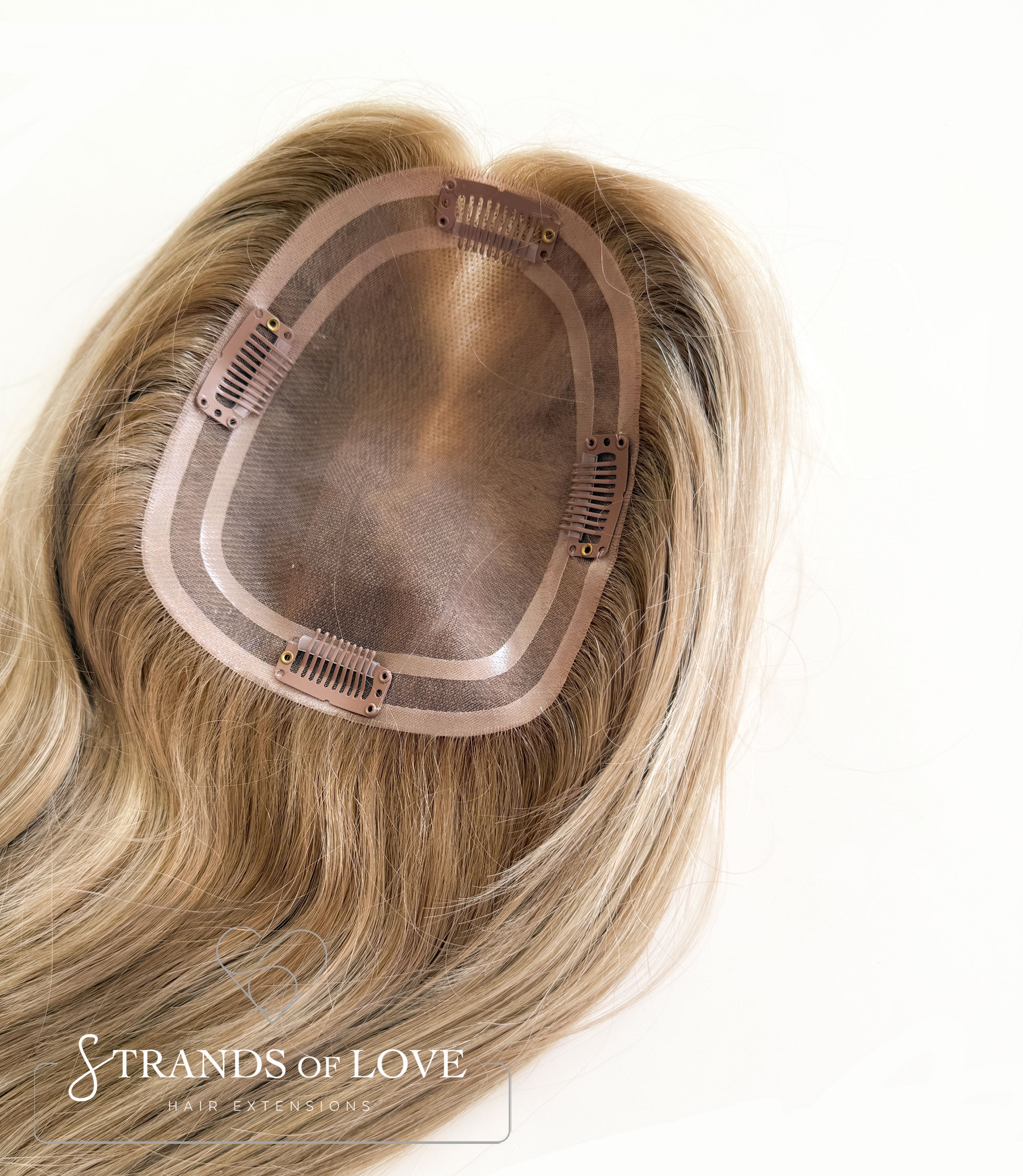 Crown Topper Clip-In - Crème Brûlée Balayage - (#20-Silver/10) - Mono