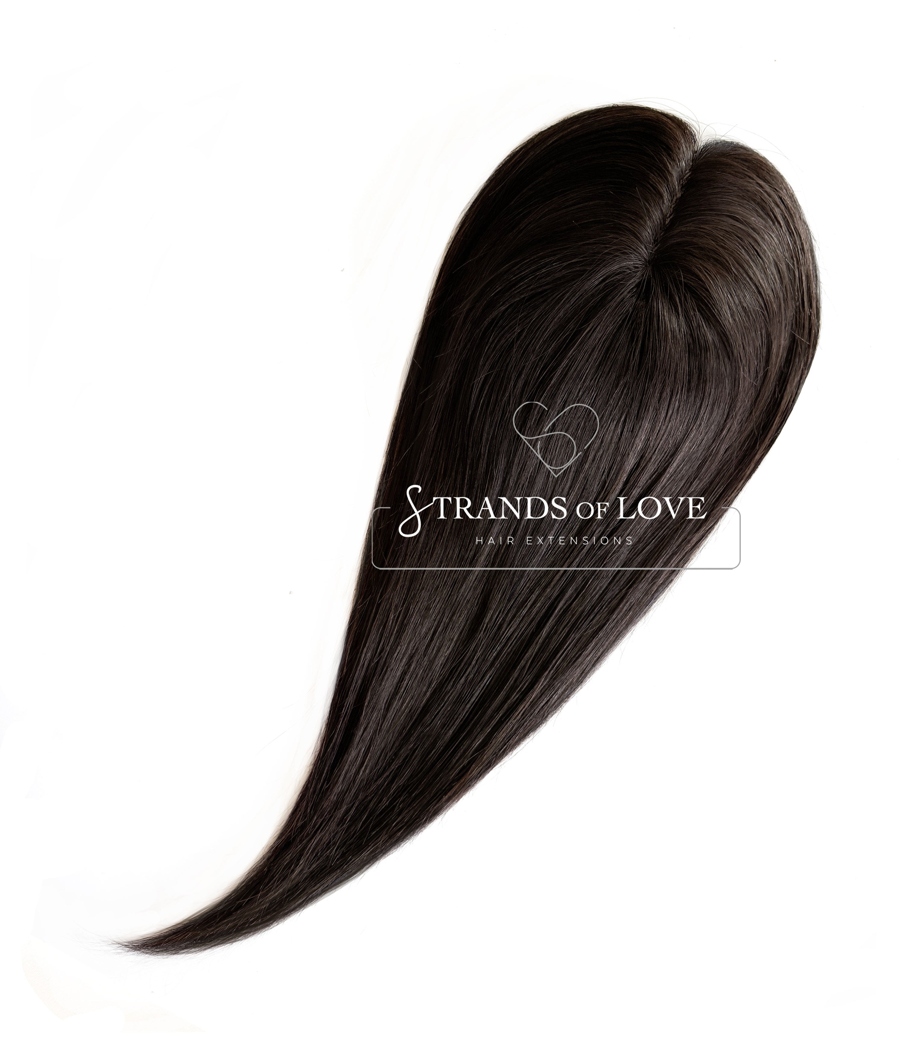 Crown Topper Clip-In - Espresso (#1B) - HD Silk
