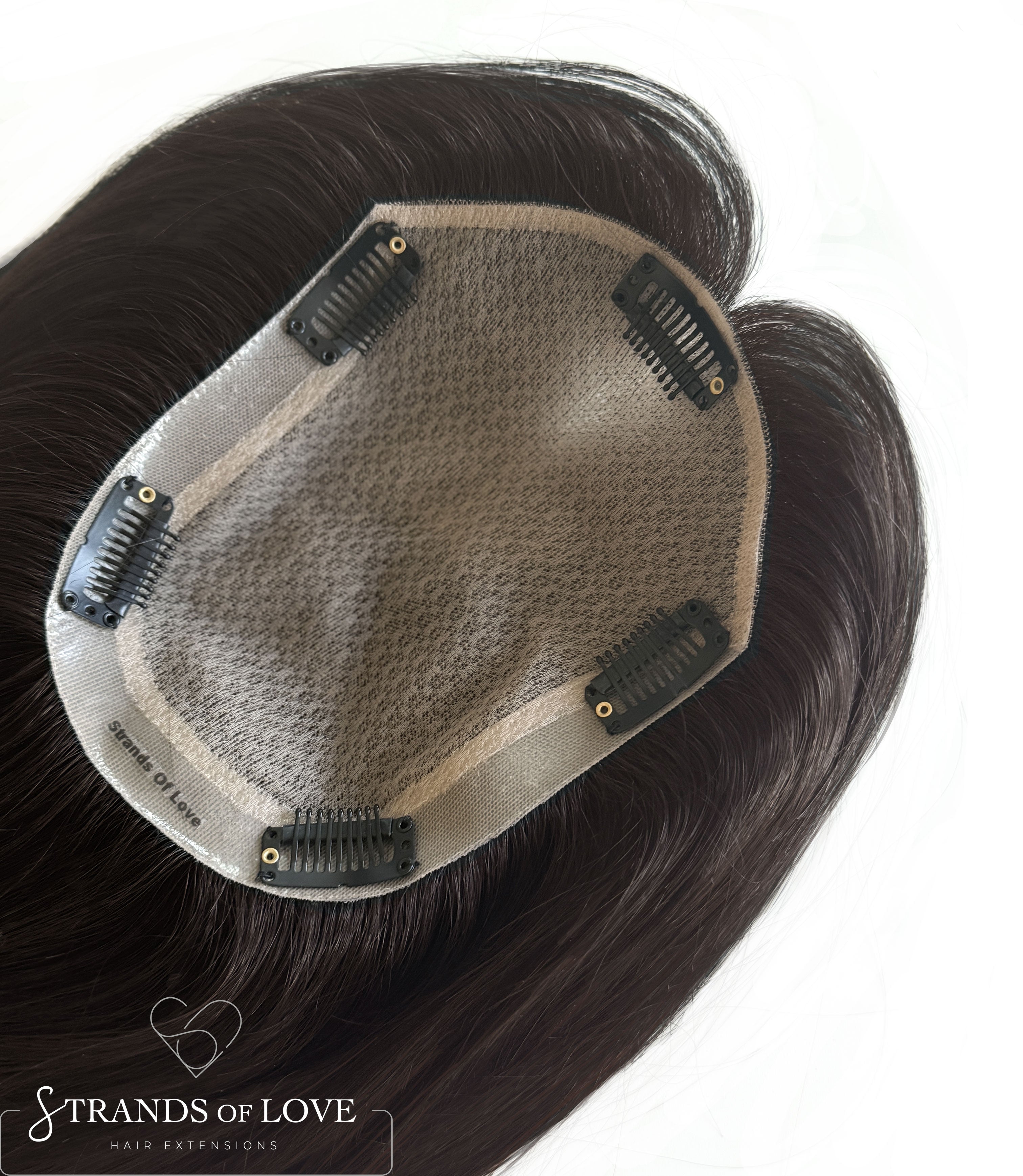 Crown Topper Clip-In - Espresso (#1B) - Skin - L
