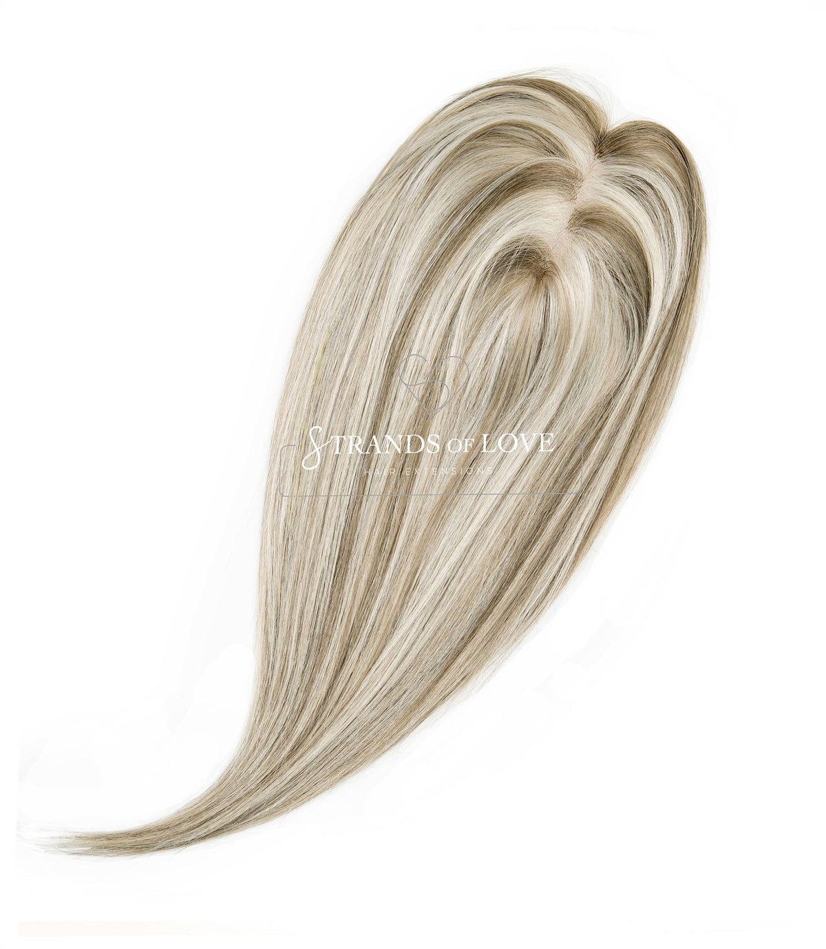 Crown Topper Clip-In - Ash Highlight (#Silver/7) - HD Silk