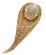 Crown Topper Clip-In -Vanilla Blonde Root - (#60/20) -Skin