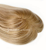 Crown Topper Clip-In -Vanilla Blonde Root - (#60/20) -Skin