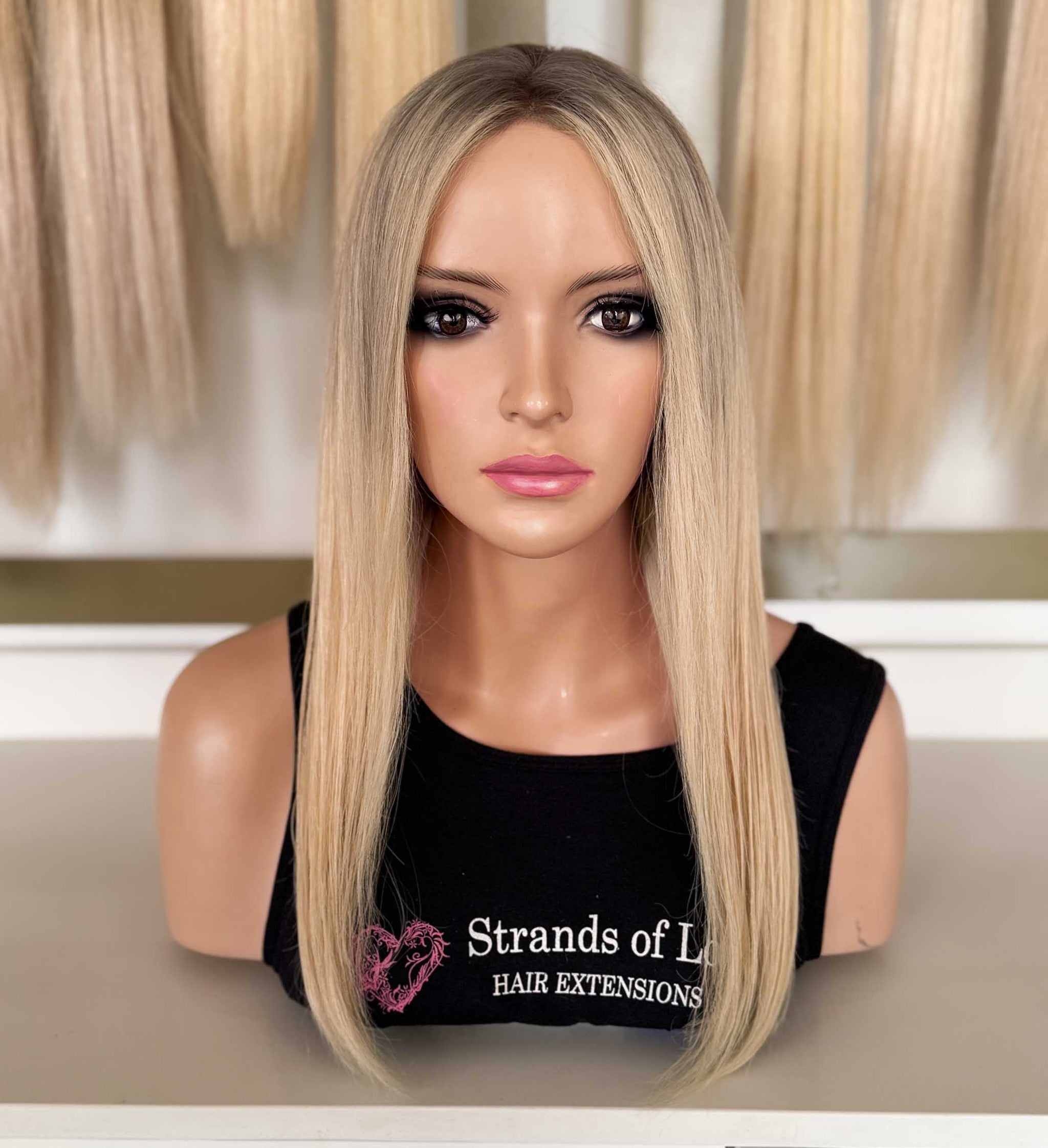 EMILY - Full Wig - Summer Blonde with Ash Root (#7-60) - Lace front