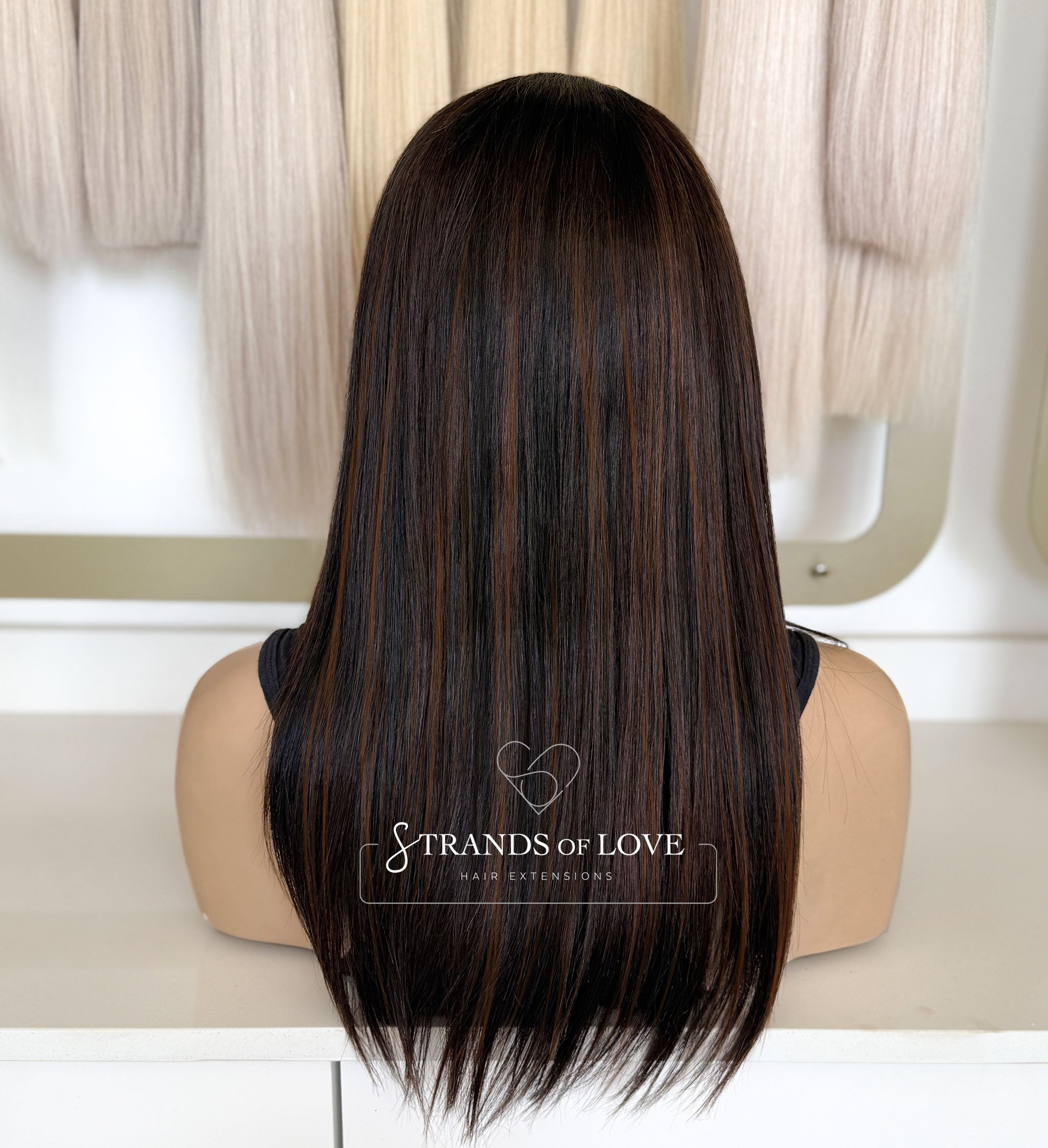 EMMA - Full Wig - Cafe Mocha (#1B/2) - SKIN top with lace front