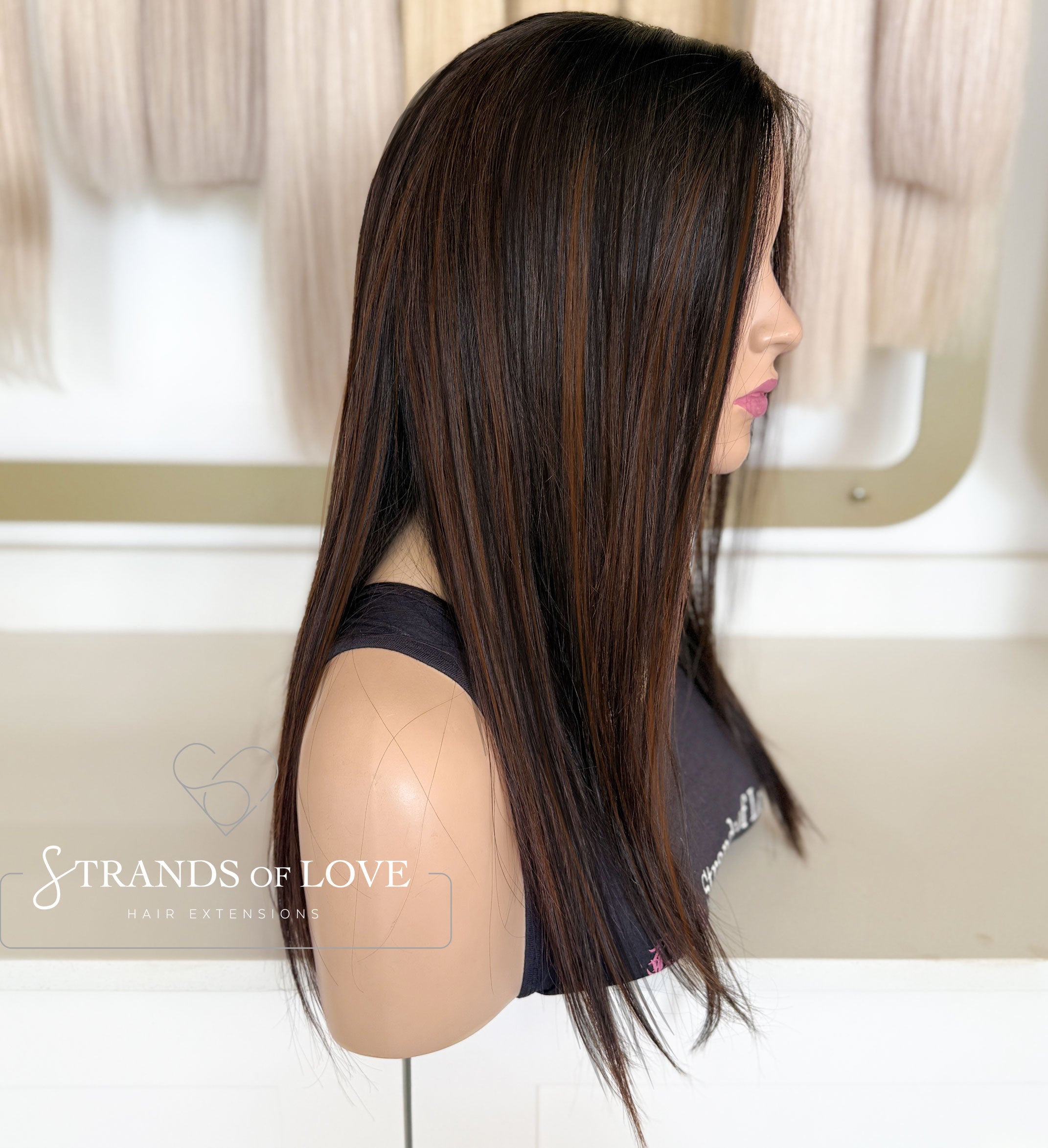 EMMA - Full Wig - Cafe Mocha (#1B/2) - SKIN top with lace front
