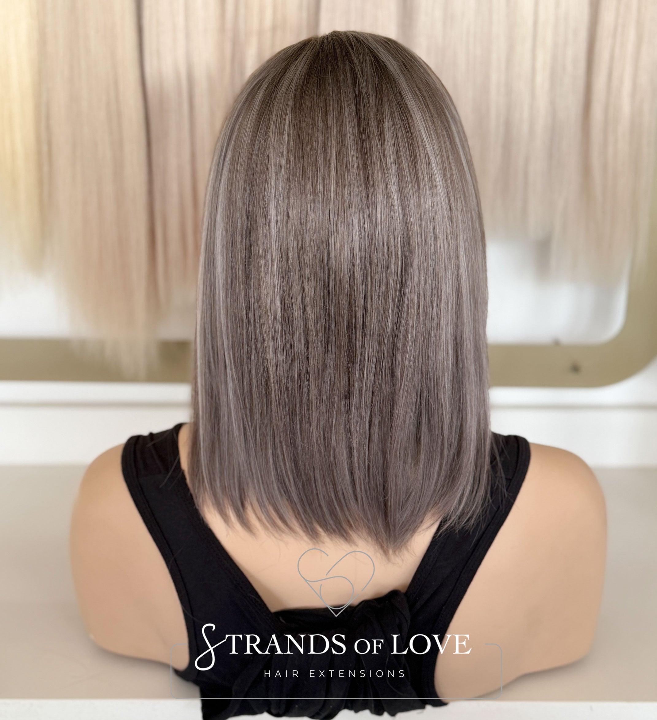 EUGENIE - Full Wig - Soft Grey Highlight (#7Ash/Ice) - Lace Front