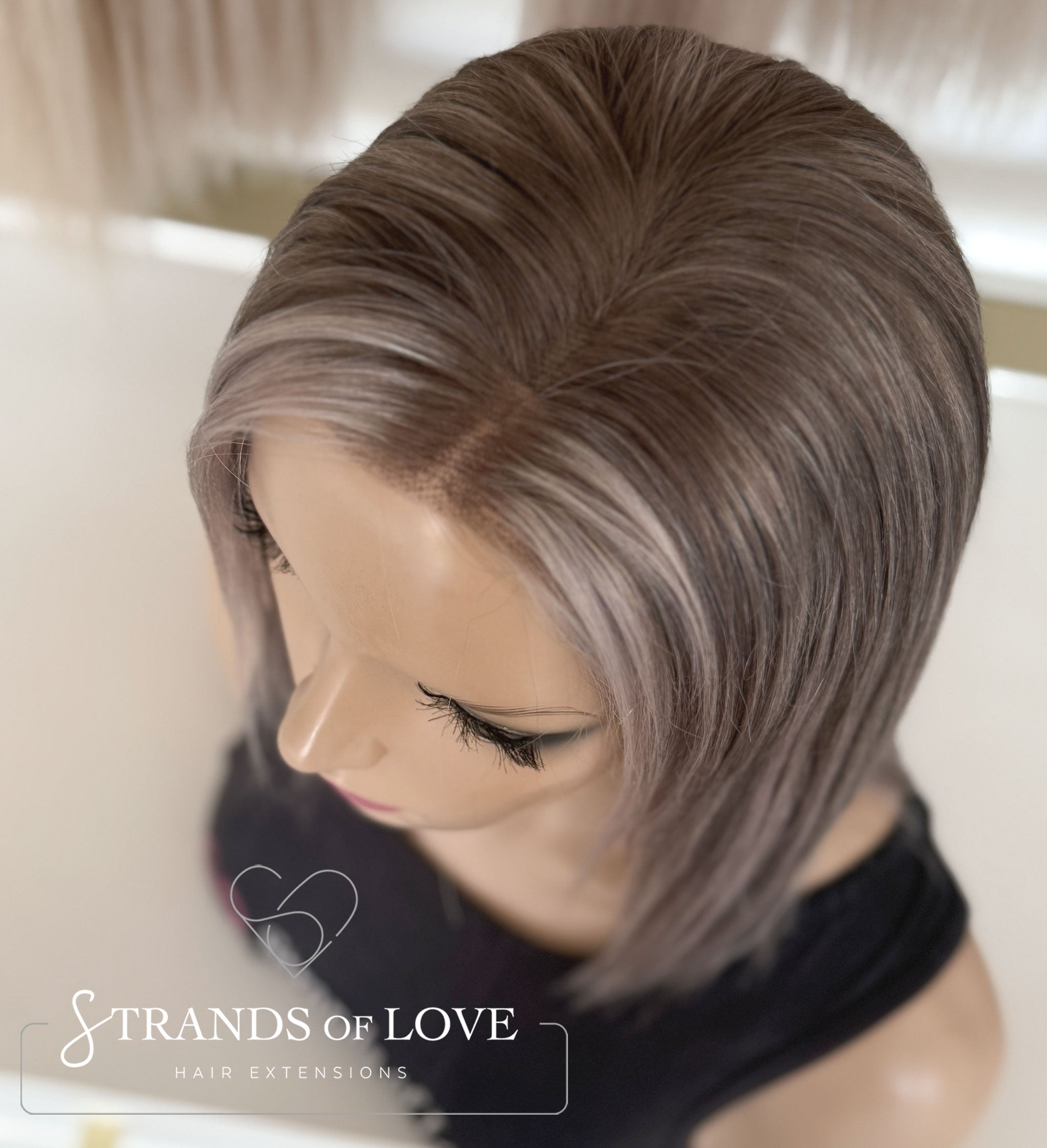 EUGENIE - Full Wig - Soft Grey Highlight (#7Ash/Ice) - Lace Front