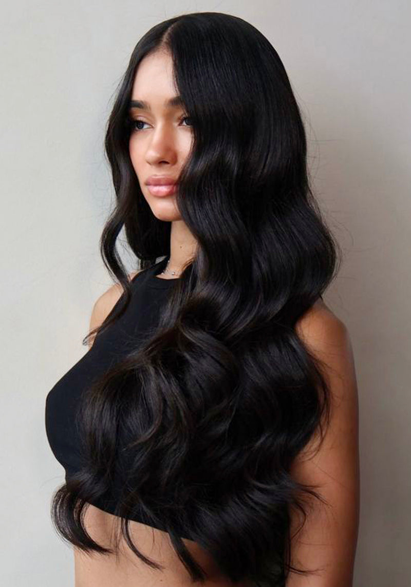 20 Inch / 50 cm Halo Hair Piece -Jet Black (#1)