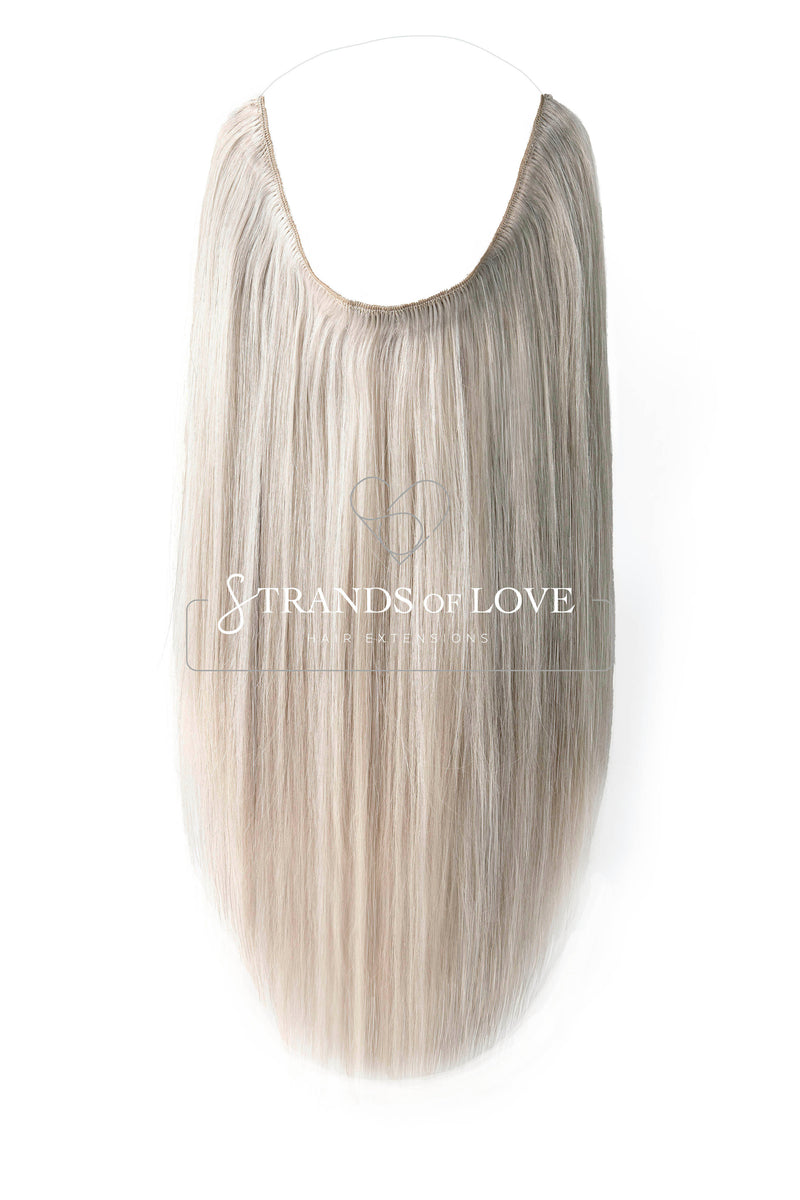 20 Inch / 50 cm Halo Hair Piece -Ice Blonde (#ICE)