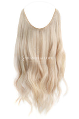 20 Inch / 50 cm Halo Hair Piece -Silver Blonde (#SIL)