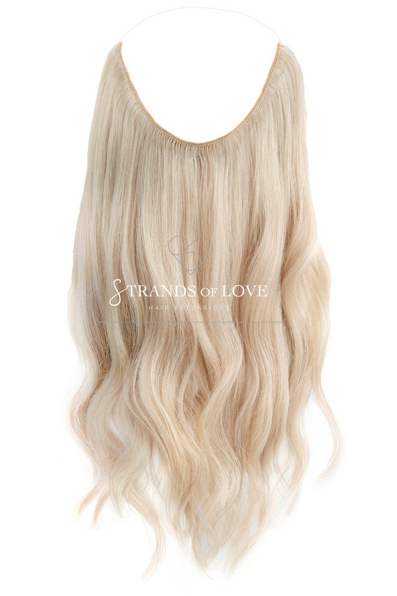 20 Inch / 50 cm Halo Hair Piece -Silver Blonde (#SIL)