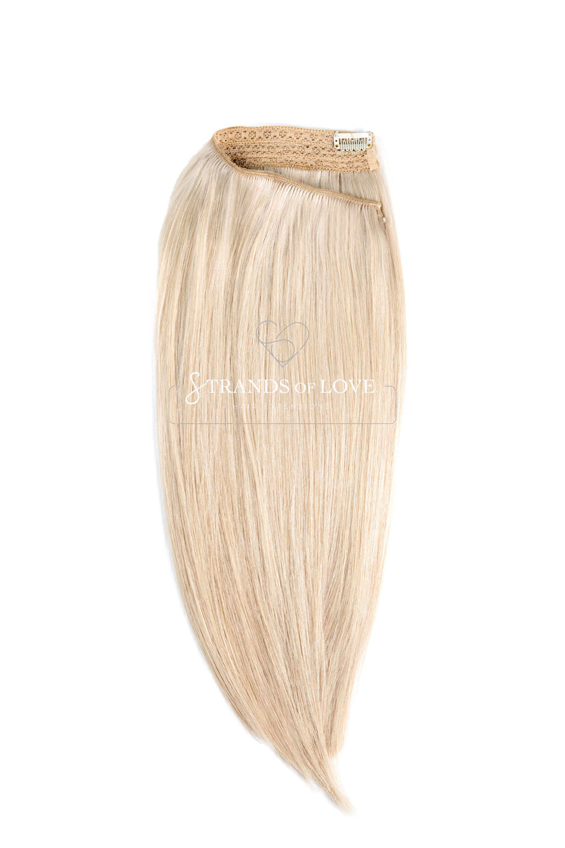 20 Inch / 50 cm Halo Hair Piece -Silver Blonde (#SIL)