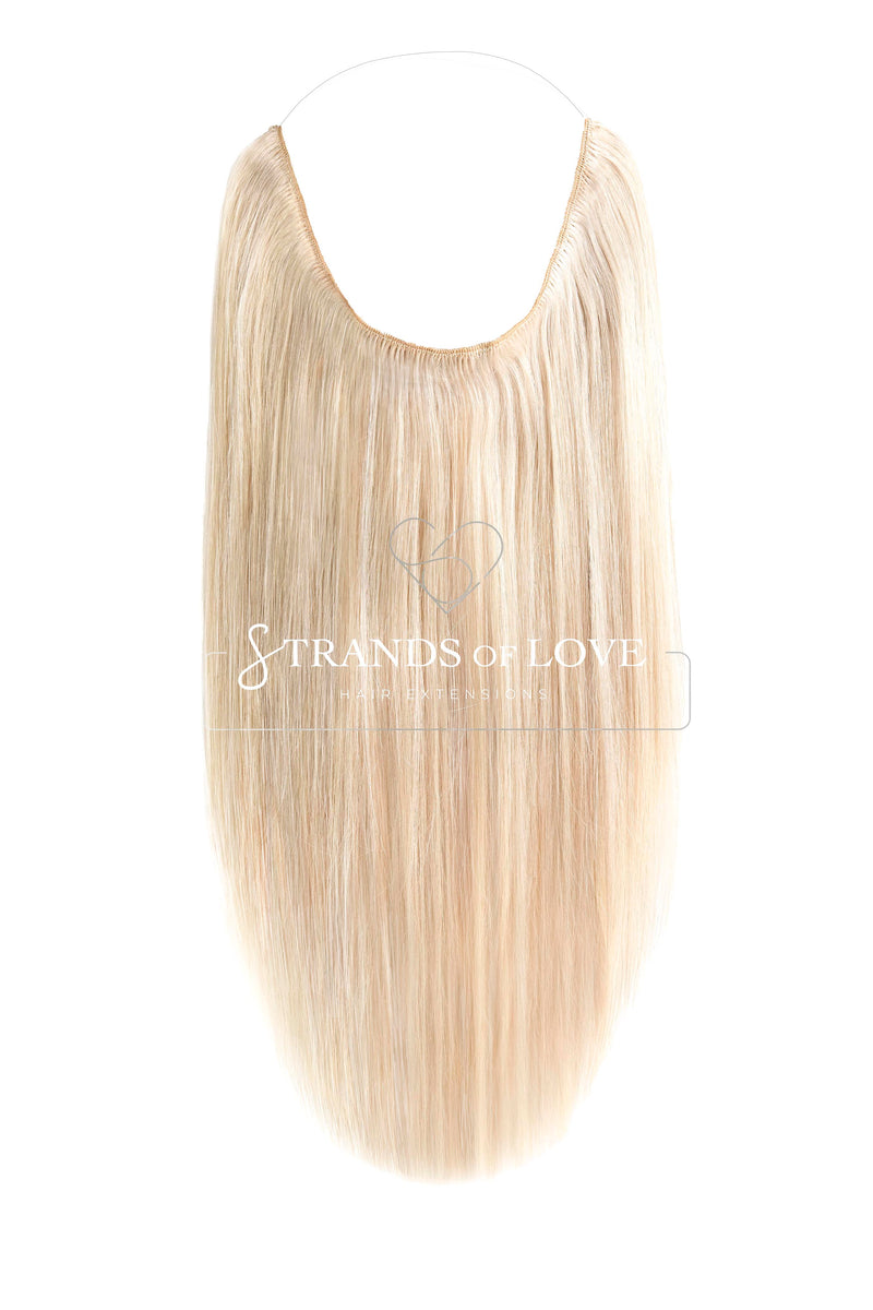 20 Inch / 50 cm Halo Hair Piece -Silver Blonde (#SIL)