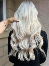 Classic Clip-In Hair Extensions - Ice Blonde