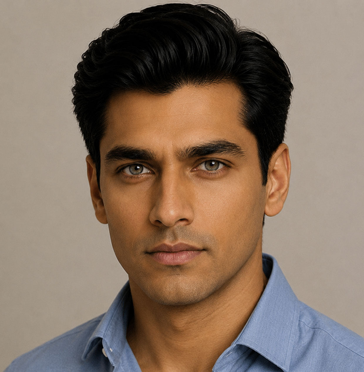 Men's Non-Surgical Hair System 017 - Black (#1) - Lace Base
