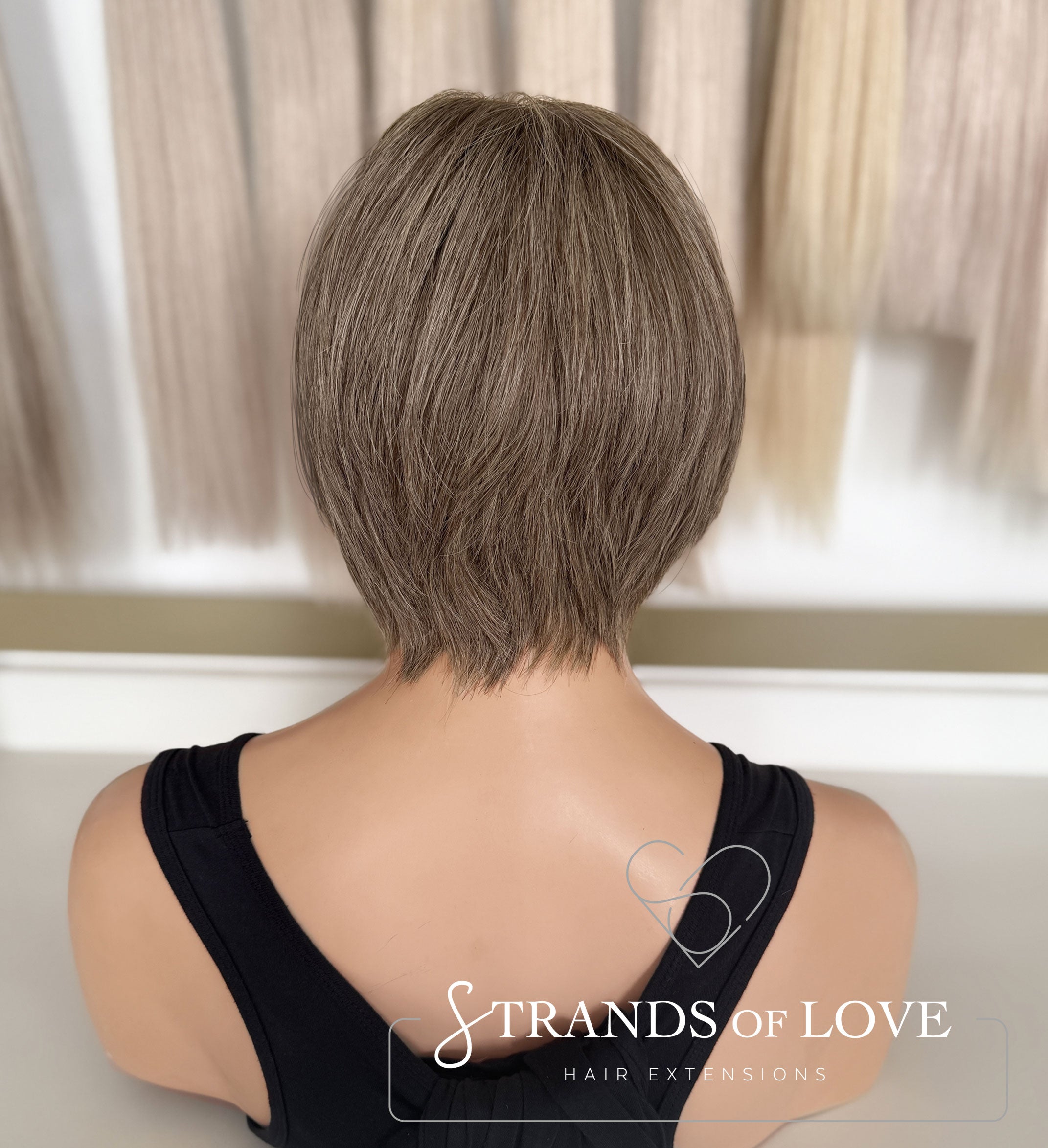JACKIE - Full Wig - Choc Cinnamon(#7/Grey) - SKIN top