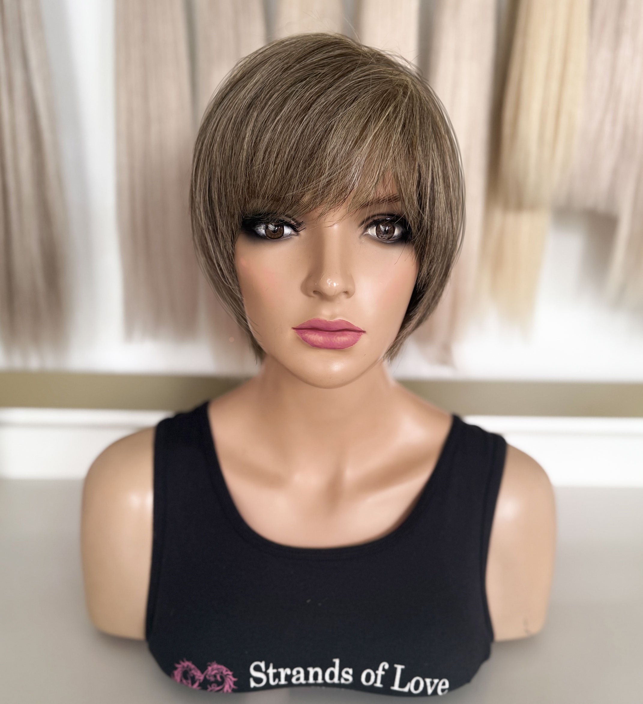 JACKIE - Full Wig - Choc Cinnamon(#7/Grey) - SKIN top