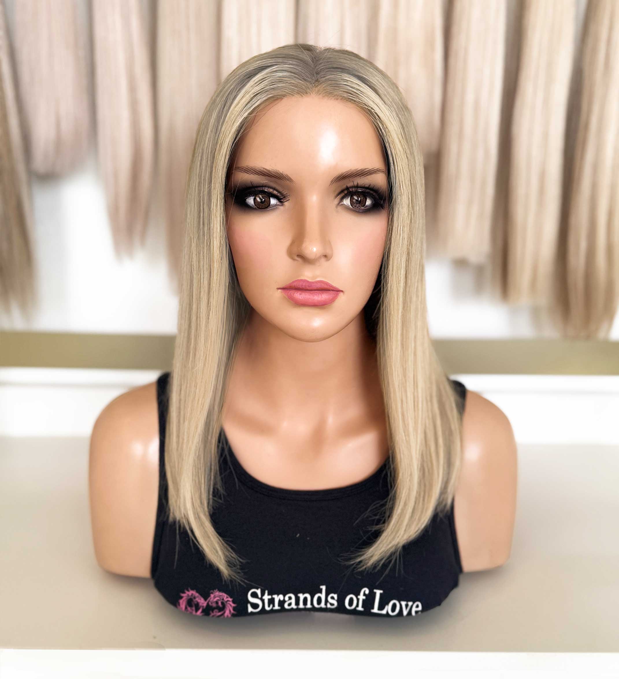 JESSIE - Full Wig -Silver blonde with #7 root (#7-Sil) - Lace Front