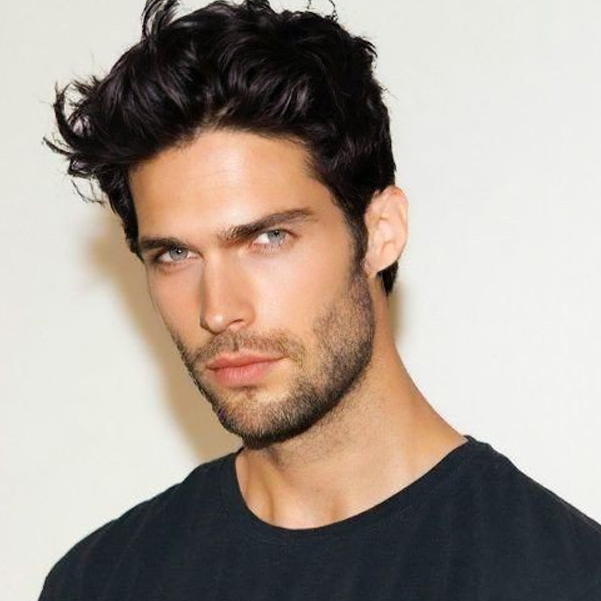 Men's Non-Surgical Hair System 014 - Black (#1) - Skin Base