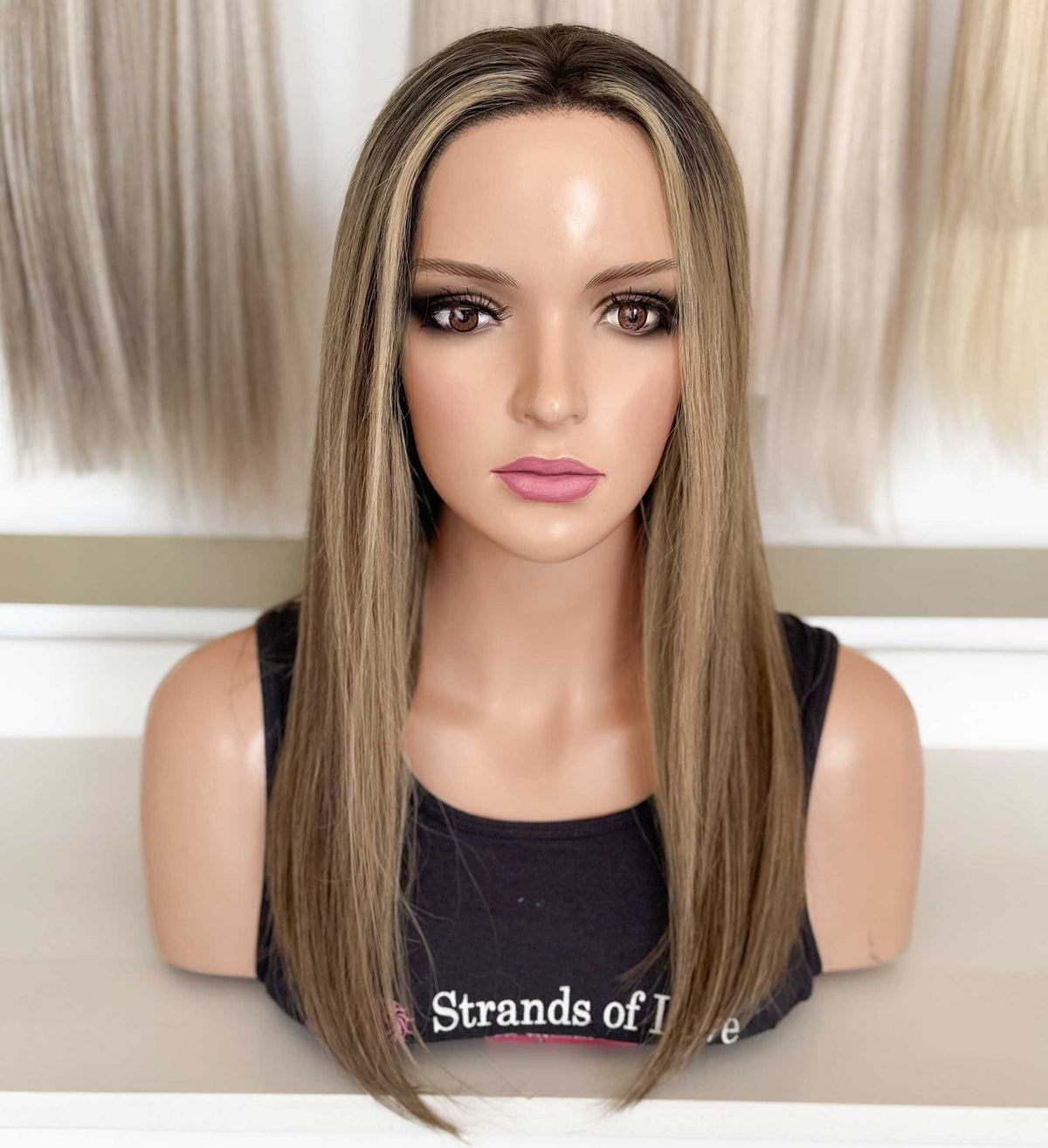 Mantle Romy Ash ROMY - Full Wig - Ash Brown Highlight (#2/7/Sil) - Lace Front
