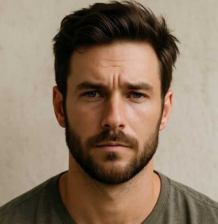 Men's Non-Surgical Hair System 006 - Dark Brown (#2) - Skin Base