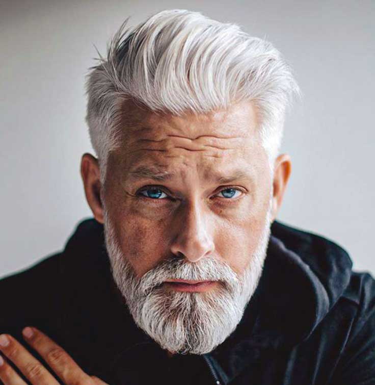 Men's Non-Surgical Hair System 013 - #Grey - Skin Base