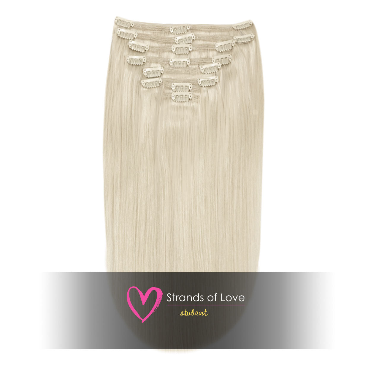 SOL Clip-In Hair Extensions - Silver Blonde