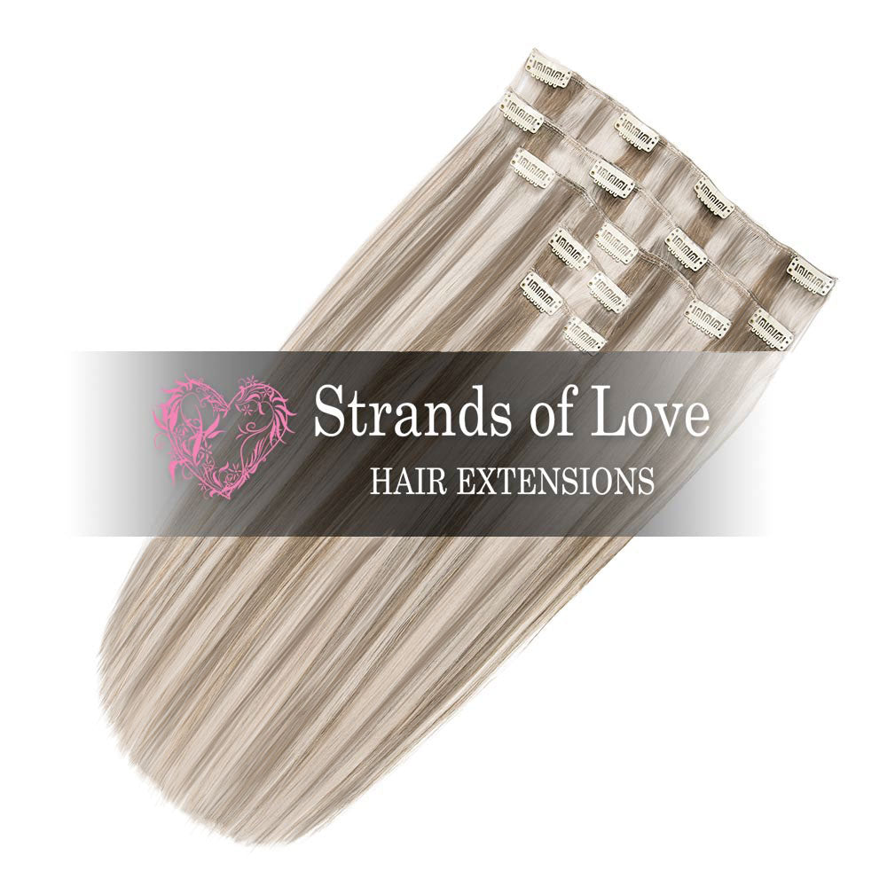 Classic Clip-In Hair Extensions - Light Ash Highlight (#Silver/7)
