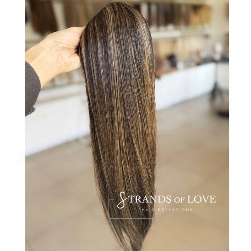 SOL Clip-In Ponytail Hair Extensions - Toffee Highlight (#1B7)
