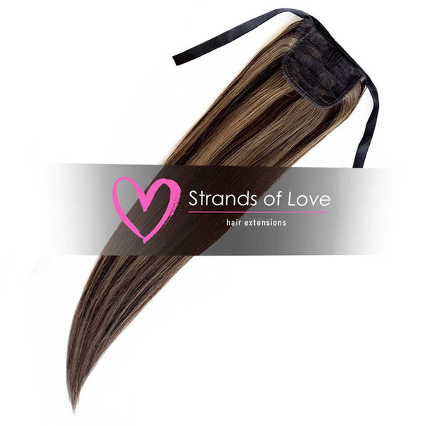 SOL Clip-In Ponytail Hair Extensions - Toffee Highlight (#1B7)