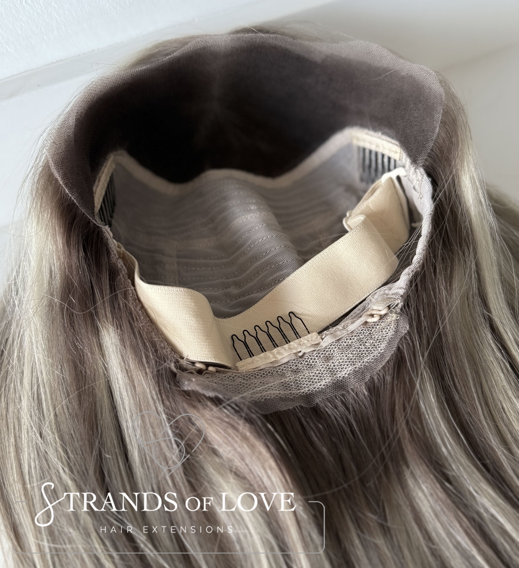 SILVIA - Full Wig - Ash Highlight (#ICE/7) - Straight - Lace Front