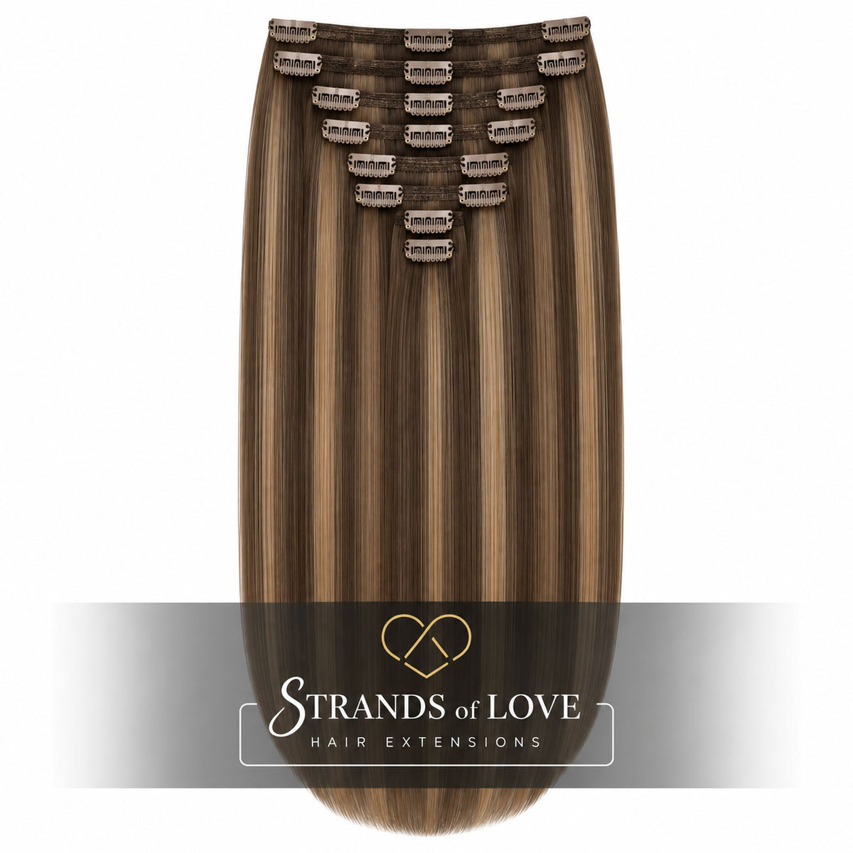 SOL Clip-In Hair Extensions - Coffee Highlight (#2/10)
