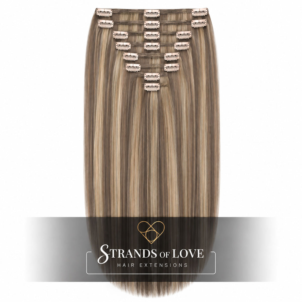 SOL Clip-In Hair Extensions - Caramel Swirl (#24/7)