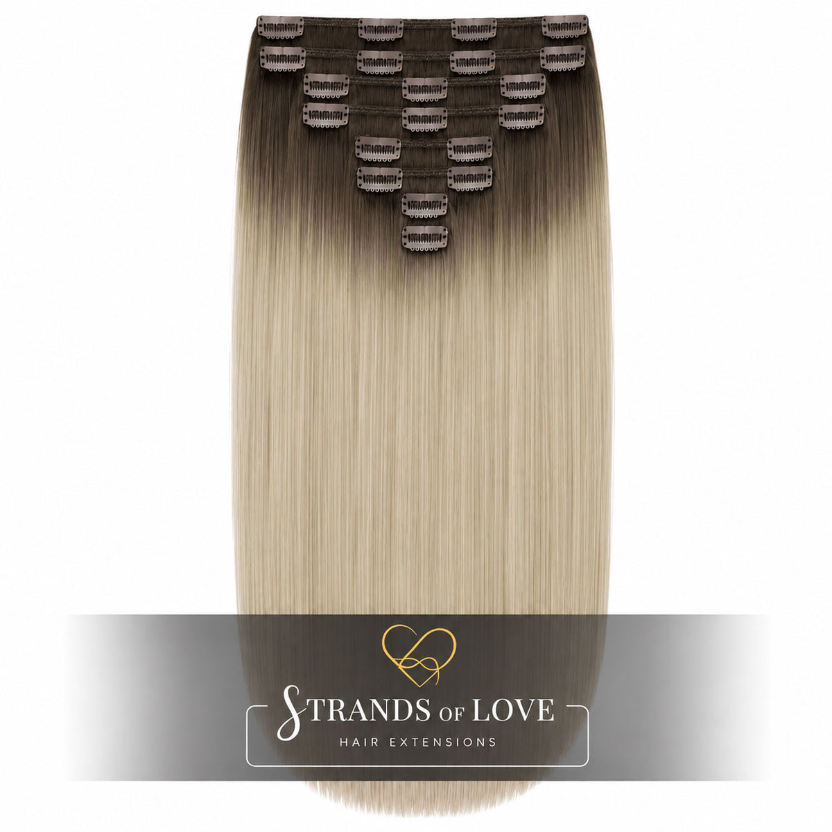 SOL Clip-in Hair Extensions - Malibu Warm Ombré - (#10-Silver)