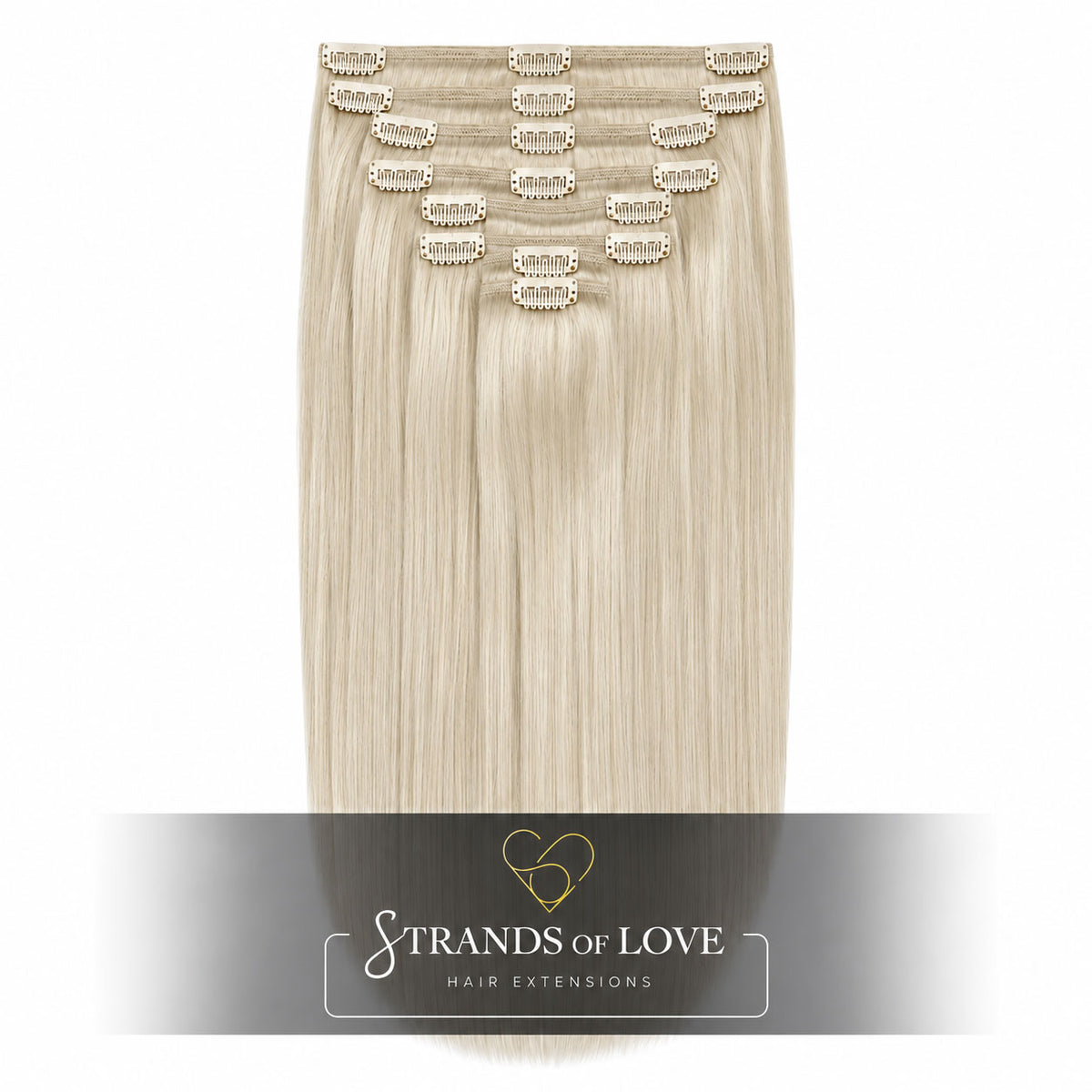 SOL Clip-In Hair Extensions - Silver Blonde