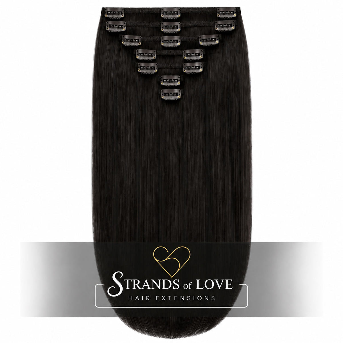 SOL Clip-In Hair Extensions - Jet Black (#1)