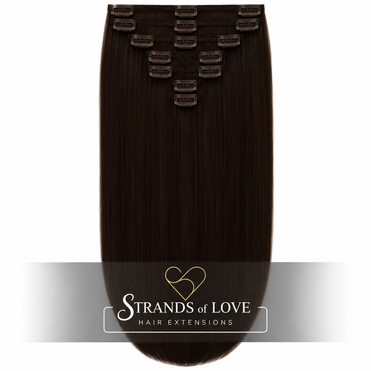SOL Clip-In Hair Extensions - Espresso (#1B)