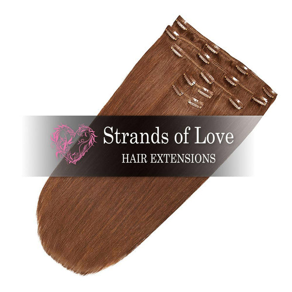 Classic Clip-In Hair Extensions - Hazelnut Brown (#6)