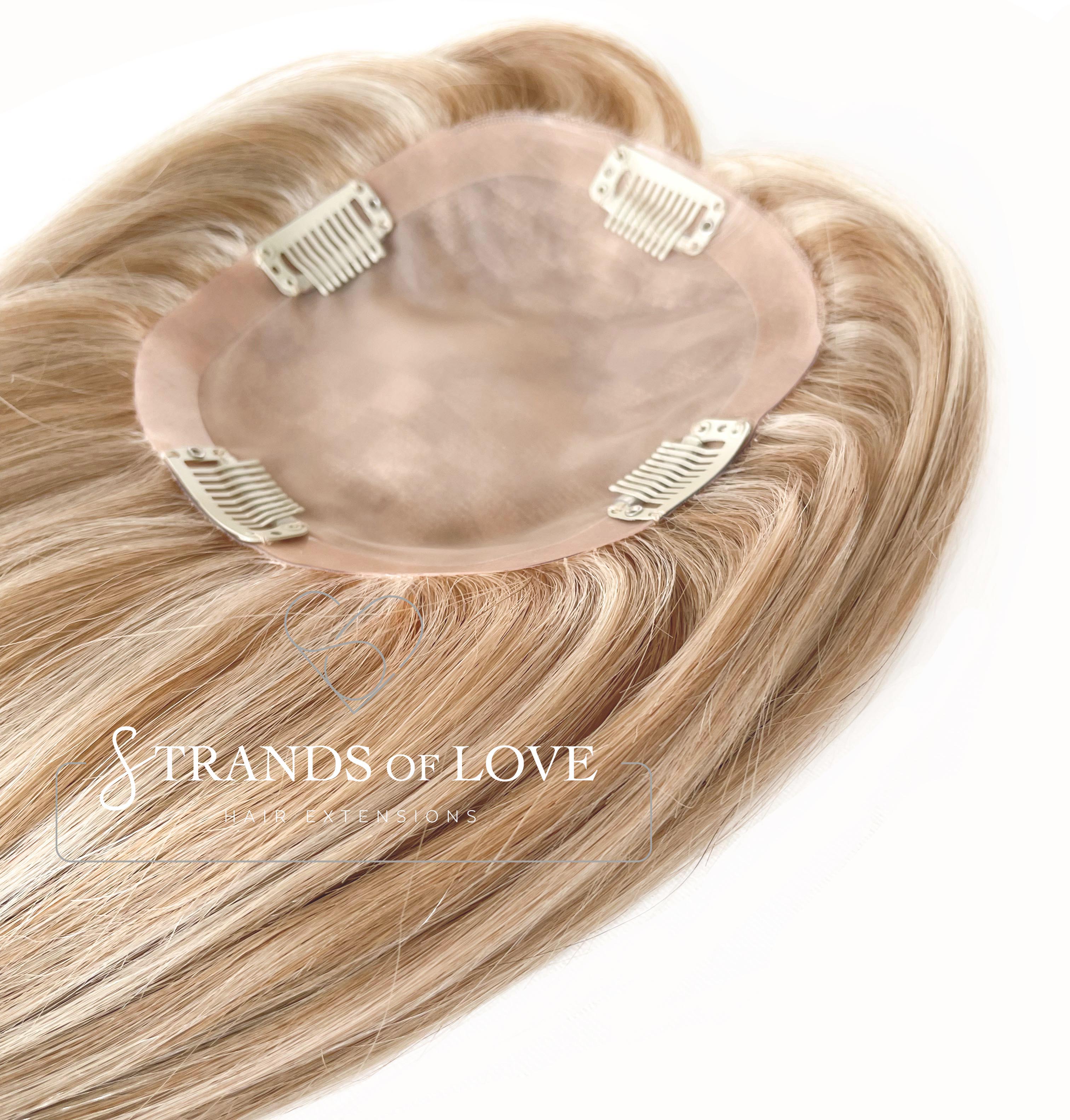 Crown Topper Clip-In - Vanilla Cream - (#60/20) - HD Silk