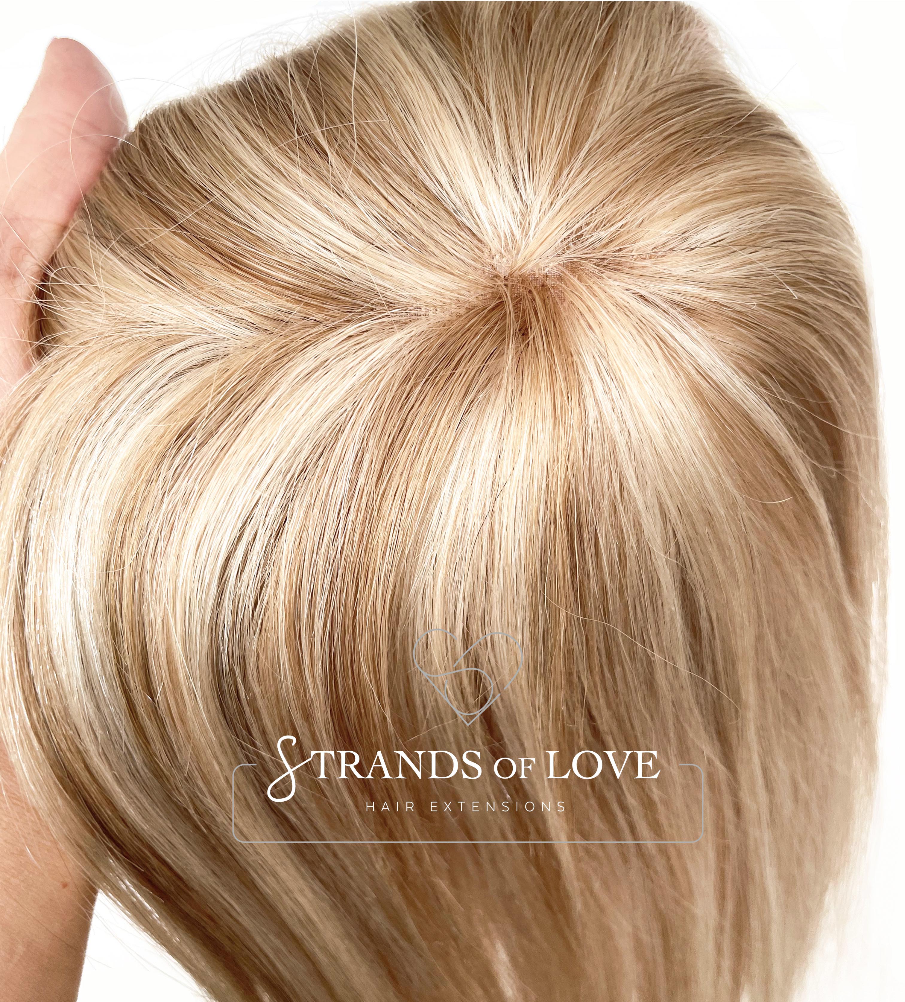 Crown Topper Clip-In - Vanilla Cream - (#60/20) - HD Silk