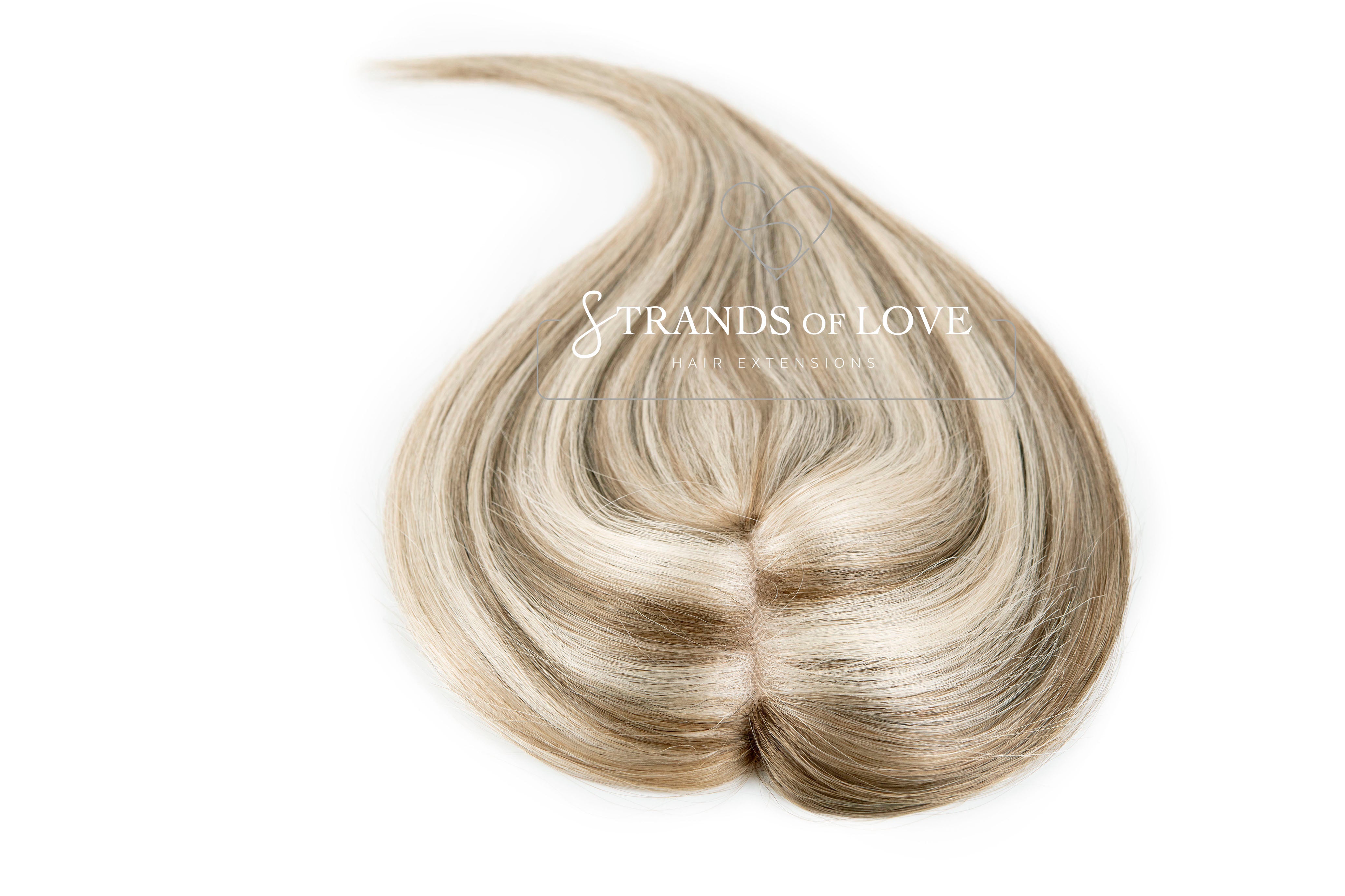 Crown Topper Clip-In - Ash Highlight (#Silver/7) - HD Silk
