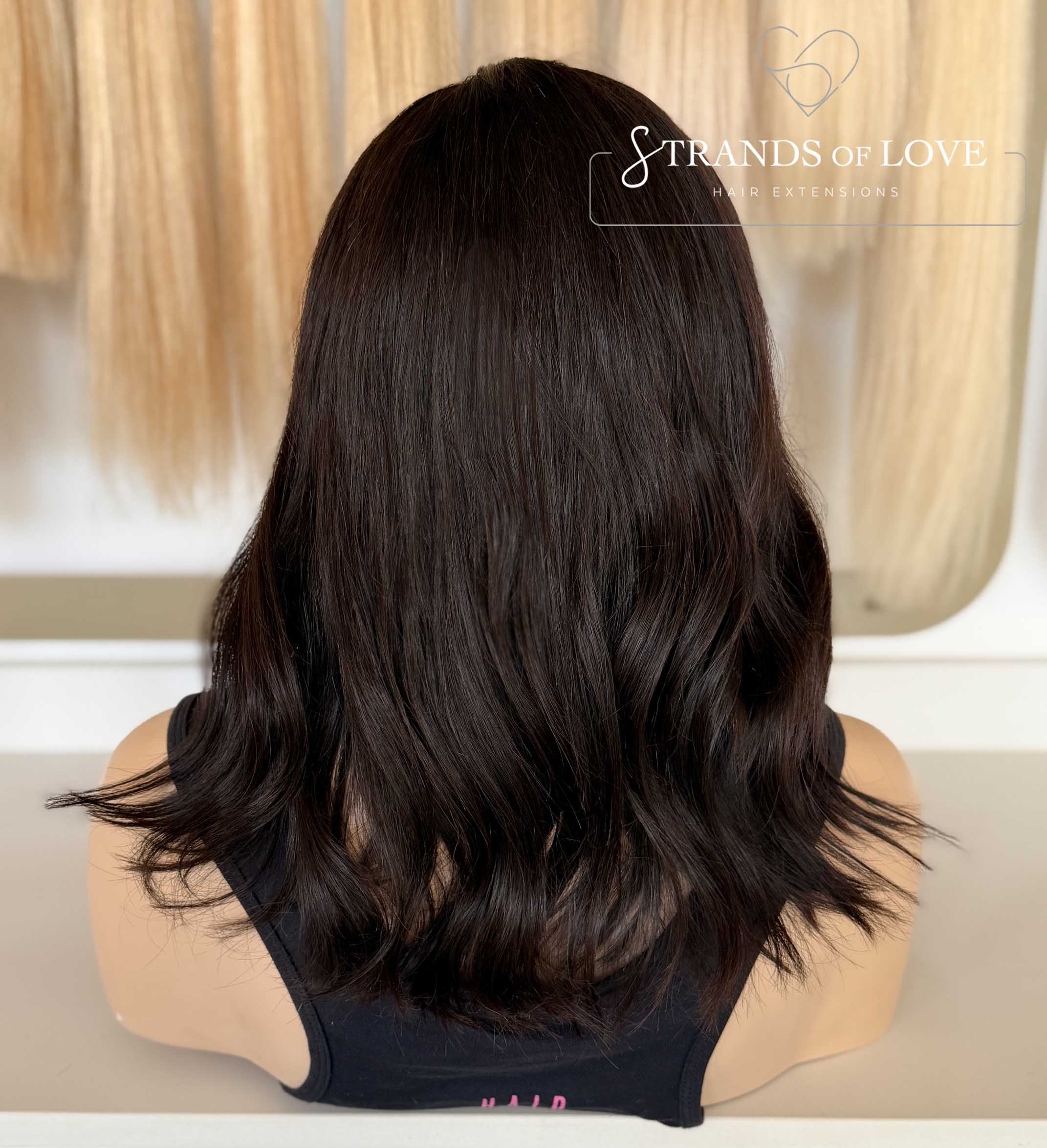 VICTORIA- Full Wig - Espresso Brown (#1B) - Lace front