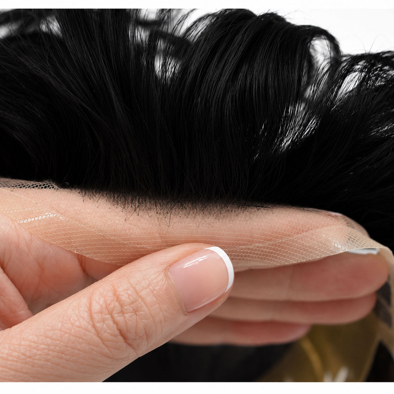Men's Non-Surgical Hair System 017 - Black (#1) - Lace Base