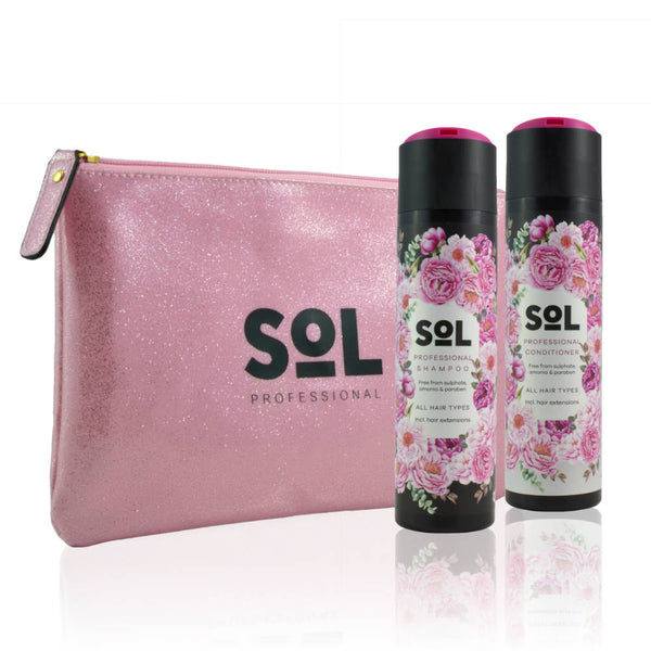 SOL Shampoo, Conditioner & Cosmetic Bag