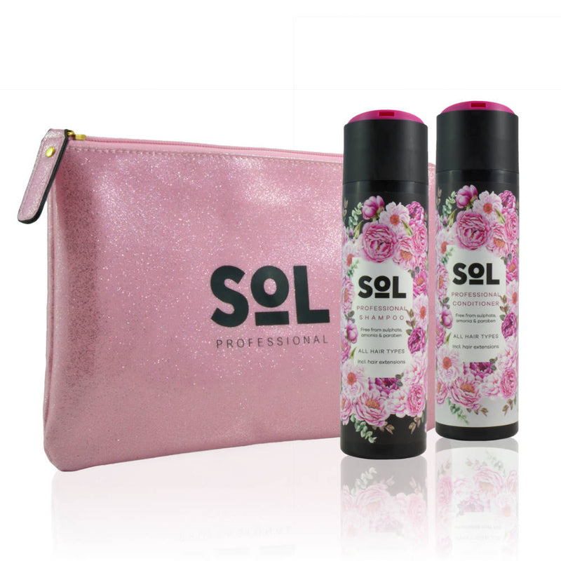 SOL Shampoo, Conditioner & Cosmetic Bag