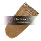 Strands of Love 20 Inch Classic Clip-In Hair Extensions 10 Cinnamon Blonde