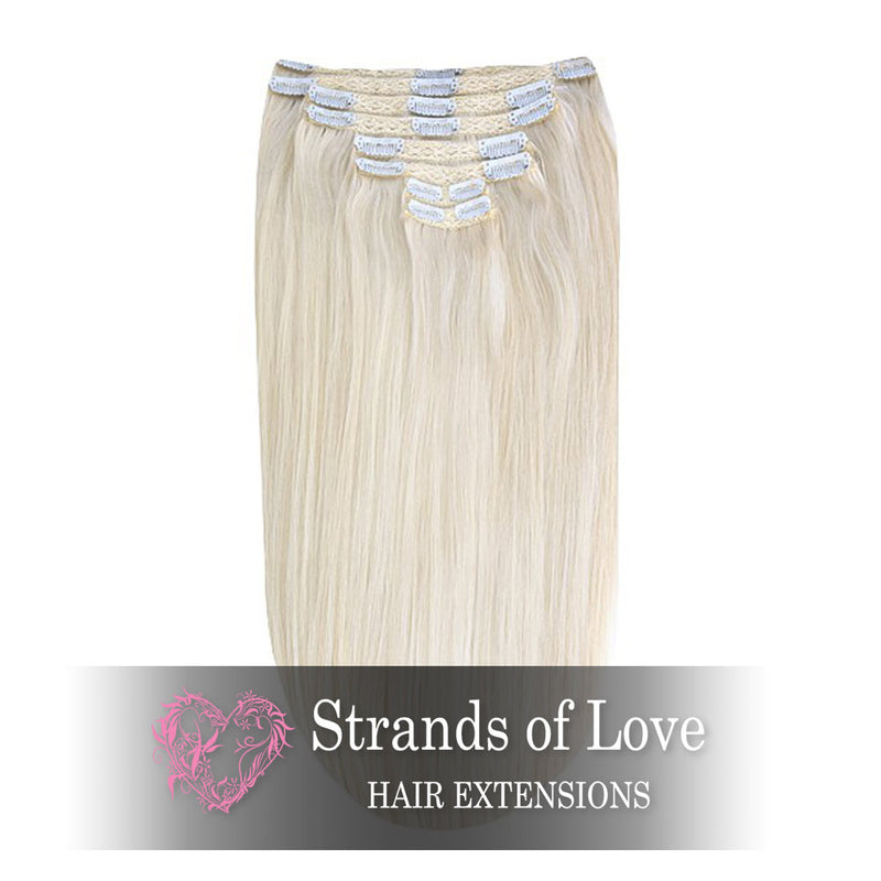 Student Clip-In Hair Extensions - Light Silver Blonde