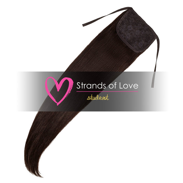 Strands of Love Student Ponytail Clip-In Darkest Brown #1B