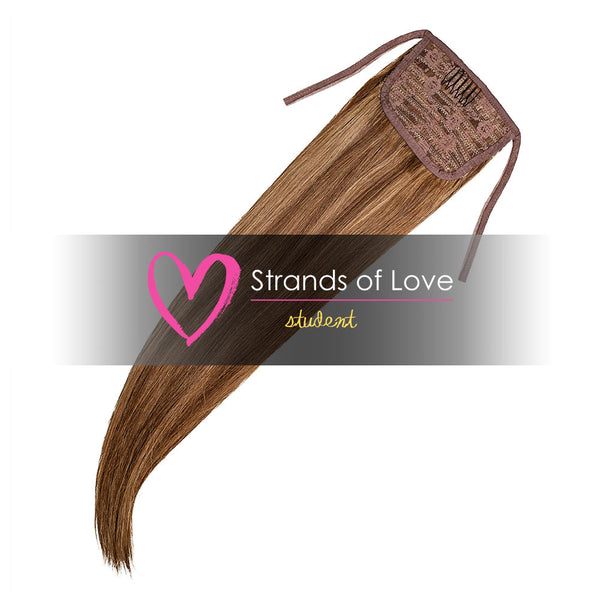 Strands of Love Student Ponytail Clip-In Caramel Highlight #2/8/20