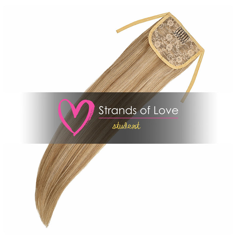 Strands of Love Student Ponytail Clip-In Hair Extensions 24/7 Cinnabon Highlight